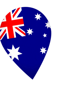 Australia Drop Pin Wobble animated flag GIF