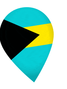 Bahamas Drop Pin Wobble animated flag GIF