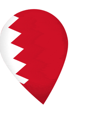 Bahrain Drop Pin Wobble animated flag GIF