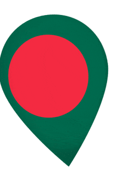 Bangladesh Drop Pin Wobble animated flag GIF