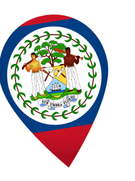 Belize Drop Pin Wobble animated flag GIF