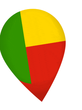 Benin Drop Pin Wobble animated flag GIF