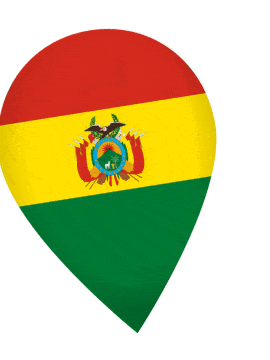Bolivia Drop Pin Wobble animated flag GIF