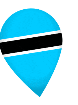 Botswana Drop Pin Wobble animated flag GIF