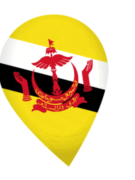 Brunei Drop Pin Wobble animated flag GIF
