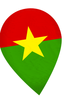 Burkina Faso Drop Pin Wobble animated flag GIF
