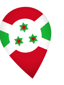 Burundi Drop Pin Wobble animated flag GIF