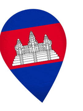 Cambodia Drop Pin Wobble animated flag GIF