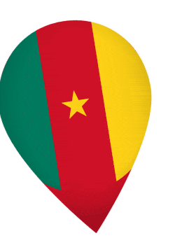 Cameroon Drop Pin Wobble animated flag GIF