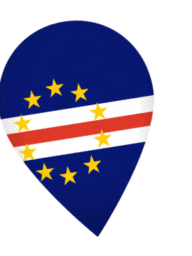 Cape Verde Drop Pin Wobble animated flag GIF