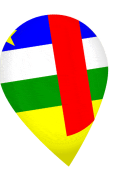 Central African Republic Drop Pin Wobble animated flag GIF