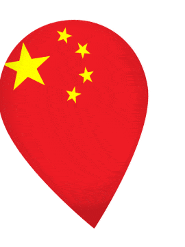 China Drop Pin Wobble animated flag GIF