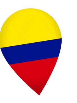 Colombia Drop Pin Wobble animated flag GIF
