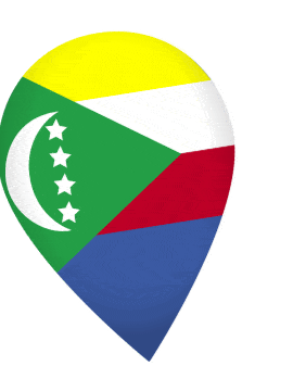 Comoros Drop Pin Wobble animated flag GIF