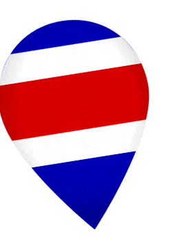 Costa Rica Drop Pin Wobble animated flag GIF