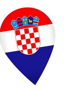 Croatia Drop Pin Wobble animated flag GIF