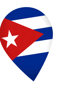 Cuba Drop Pin Wobble animated flag GIF