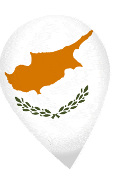 Cyprus Drop Pin Wobble animated flag GIF