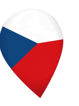 Czechia Drop Pin Wobble animated flag GIF