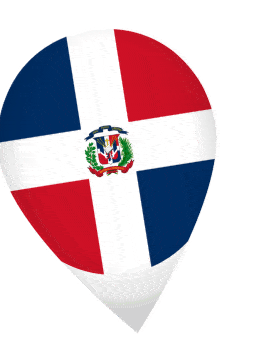 Dominican Republic Drop Pin Wobble animated flag GIF