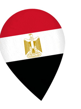Egypt Drop Pin Wobble animated flag GIF