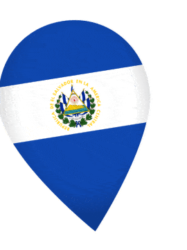 El Salvador Drop Pin Wobble animated flag GIF