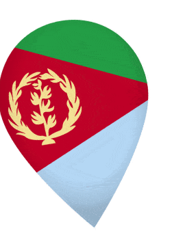 Eritrea Drop Pin Wobble animated flag GIF