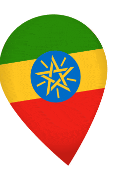 Ethiopia Drop Pin Wobble animated flag GIF
