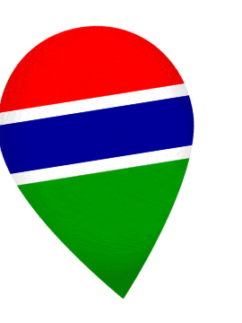 Gambia Drop Pin Wobble animated flag GIF