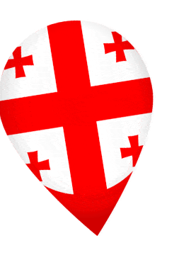 Georgia Drop Pin Wobble animated flag GIF