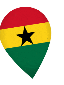 Ghana Drop Pin Wobble animated flag GIF