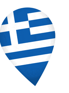 Greece Drop Pin Wobble animated flag GIF