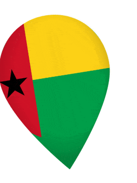 Guinea Bissau Drop Pin Wobble animated flag GIF