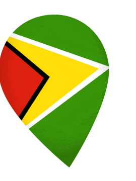 Guyana Drop Pin Wobble animated flag GIF