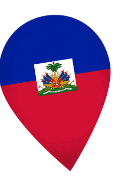 Haiti Drop Pin Wobble animated flag GIF