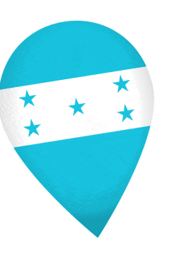 Honduras Drop Pin Wobble animated flag GIF