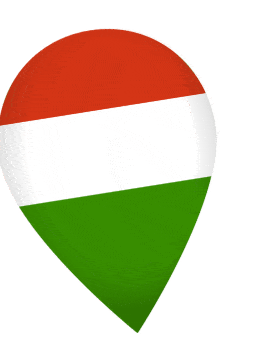 Hungary Drop Pin Wobble animated flag GIF