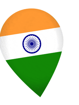 India Drop Pin Wobble animated flag GIF