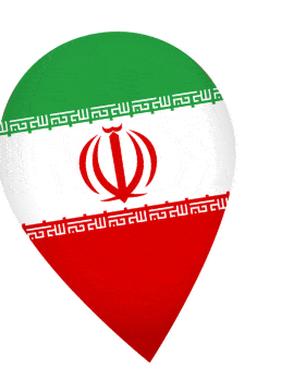 Iran Drop Pin Wobble animated flag GIF