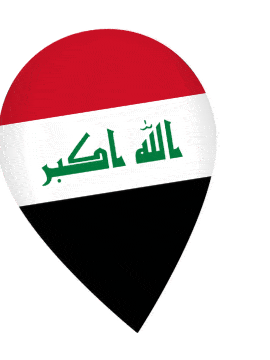 Iraq Drop Pin Wobble animated flag GIF