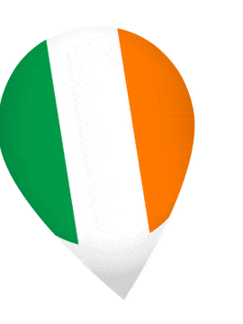Ireland Drop Pin Wobble animated flag GIF