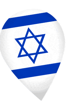 Israel Drop Pin Wobble animated flag GIF