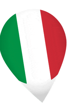 Italy Drop Pin Wobble animated flag GIF