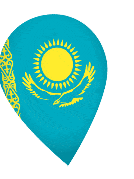 Kazakhstan Drop Pin Wobble animated flag GIF