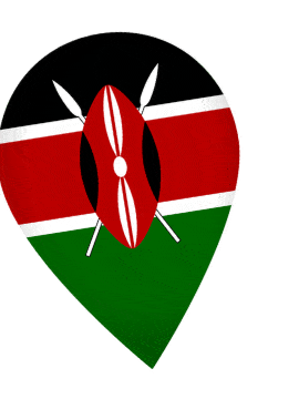 Kenya Drop Pin Wobble animated flag GIF
