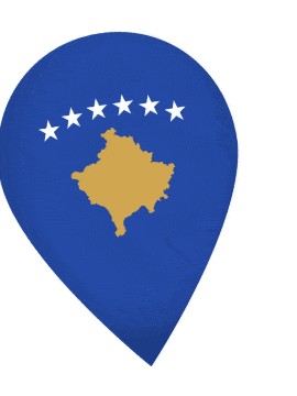 Kosovo Drop Pin Wobble animated flag GIF