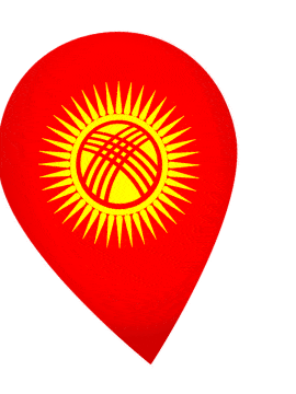 Kyrgyzstan Drop Pin Wobble animated flag GIF