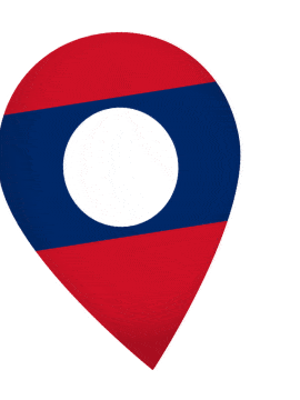Laos Drop Pin Wobble animated flag GIF