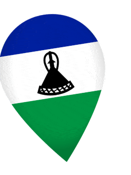 Lesotho Drop Pin Wobble animated flag GIF