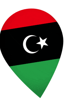 Libya Drop Pin Wobble animated flag GIF